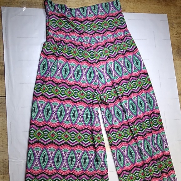 #580 Junior small Trippy print palazzo pants 31.5" inseam - Picture 1 of 5